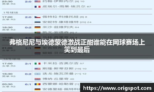 弗格尼尼与埃德蒙德激战正酣谁能在网球赛场上笑到最后